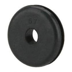 Made in USA - 3/4" OD, 3/16" Thick Grommet - Buna-N Rubber, 9/16" Slot Diam x 1/16" Slot Width - Industrial Tool & Supply