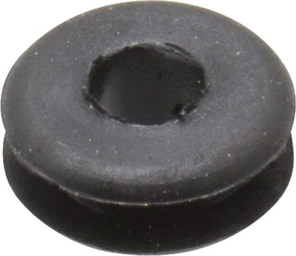 Made in USA - 5/8" OD, 1/4" Thick Grommet - Buna-N Rubber, 7/16" Slot Diam x 1/8" Slot Width - Industrial Tool & Supply