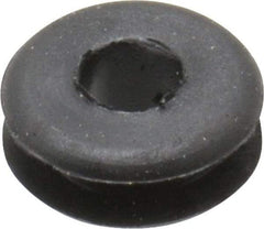 Made in USA - 5/8" OD, 1/4" Thick Grommet - Buna-N Rubber, 7/16" Slot Diam x 1/8" Slot Width - Industrial Tool & Supply