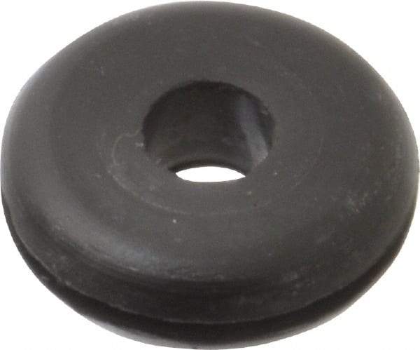 Made in USA - 1" OD, 5/16" Thick Grommet - Buna-N Rubber, 3/4" Slot Diam x 1/16" Slot Width - Industrial Tool & Supply
