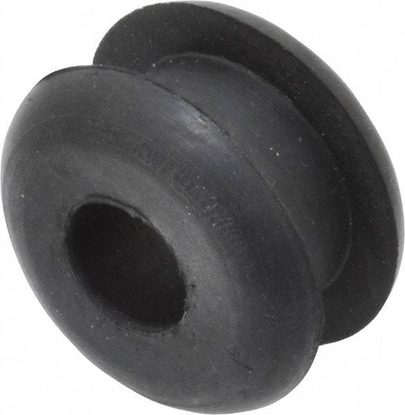 Made in USA - 13/16" OD, 1/2" Thick Grommet - Buna-N Rubber, 9/16" Slot Diam x 1/4" Slot Width - Industrial Tool & Supply