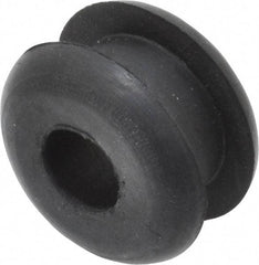 Made in USA - 13/16" OD, 1/2" Thick Grommet - Buna-N Rubber, 9/16" Slot Diam x 1/4" Slot Width - Industrial Tool & Supply