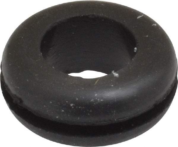 Made in USA - 11/16" OD, 9/32" Thick Grommet - Buna-N Rubber, 1/2" Slot Diam x 1/16" Slot Width - Industrial Tool & Supply