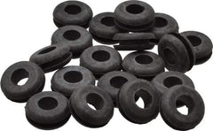 Made in USA - 7/8" OD, 3/8" Thick Grommet - Buna-N Rubber, 5/8" Slot Diam x 1/8" Slot Width - Industrial Tool & Supply
