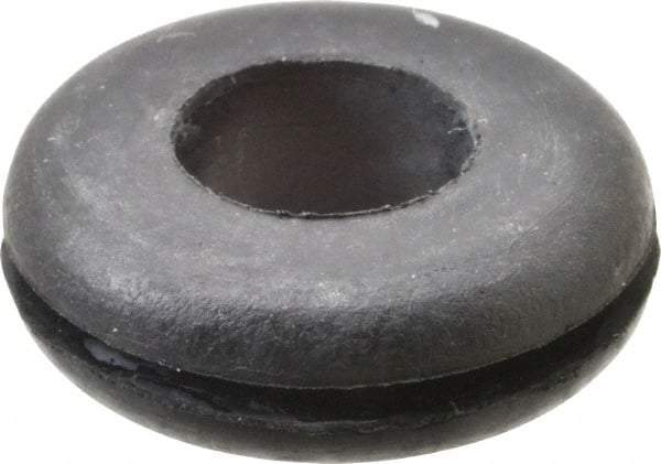 Made in USA - 15/16" OD, 5/16" Thick Grommet - Buna-N Rubber, 11/16" Slot Diam x 1/16" Slot Width - Industrial Tool & Supply