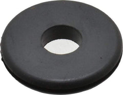Made in USA - 1-1/2" OD, 1/4" Thick Grommet - Buna-N Rubber, 1-1/4" Slot Diam x 1/16" Slot Width - Industrial Tool & Supply