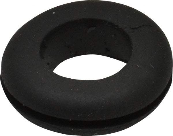 Made in USA - 11/16" OD, 5/16" Thick Grommet - Buna-N Rubber, 13/16" Slot Diam x 1/16" Slot Width - Industrial Tool & Supply