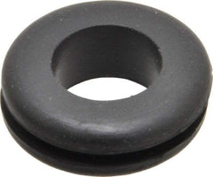 Made in USA - 1-1/4" OD, 7/16" Thick Grommet - Buna-N Rubber, 1" Slot Diam x 1/8" Slot Width - Industrial Tool & Supply