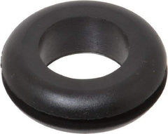 Made in USA - 1-3/8" OD, 7/16" Thick Grommet - Buna-N Rubber, 1-1/16" Slot Diam x 1/8" Slot Width - Industrial Tool & Supply