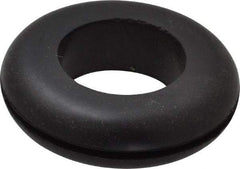 Made in USA - 1-5/8" OD, 7/16" Thick Grommet - Buna-N Rubber, 1-1/4" Slot Diam x 1/16" Slot Width - Industrial Tool & Supply
