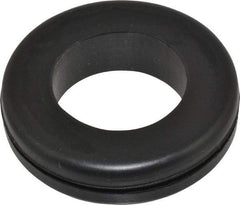 Made in USA - 1-3/4" OD, 7/16" Thick Grommet - Buna-N Rubber, 1-1/4" Slot Diam x 1/16" Slot Width - Industrial Tool & Supply
