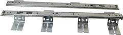 Knape & Vogt - 18" Slide Length, Chrome Variable-Height Pencil Drawer Slide - 3/4" Wide - Industrial Tool & Supply