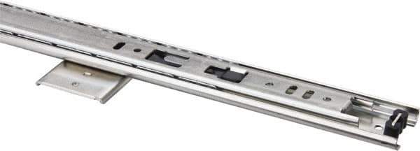 Knape & Vogt - 20" Slide Length, Chrome Variable-Height Pencil Drawer Slide - 3/4" Wide - Industrial Tool & Supply