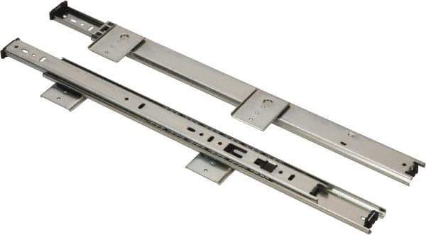 Knape & Vogt - 16" Slide Length, Chrome Variable-Height Keyboard Slide - Chrome Finish - Industrial Tool & Supply