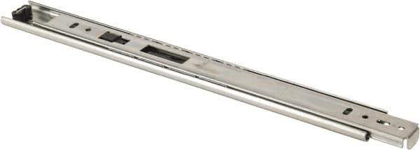 Knape & Vogt - 12" Slide Length, 9" Travel Length, Chrome Drawer Slide - Chrome Finish - Industrial Tool & Supply
