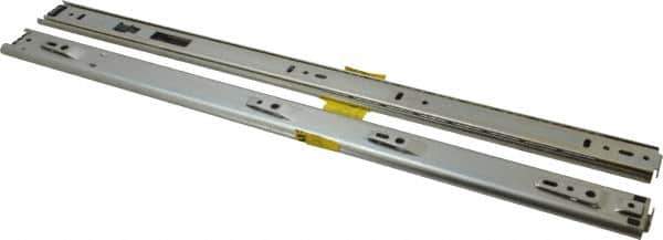 Knape & Vogt - 20" Slide Length, 15" Travel Length, Chrome Drawer Slide - Chrome Finish - Industrial Tool & Supply