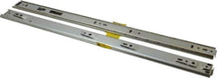 Knape & Vogt - 20" Slide Length, 15" Travel Length, Chrome Drawer Slide - Chrome Finish - Industrial Tool & Supply