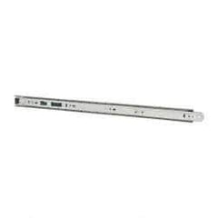 Knape & Vogt - 22" Slide Length, 16.5" Travel Length, Chrome Drawer Slide - Chrome Finish - Industrial Tool & Supply