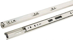 Knape & Vogt - 28" Slide Length, 21" Travel Length, Chrome Drawer Slide - Chrome Finish - Industrial Tool & Supply