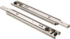 Knape & Vogt - 22" Slide Length, Chrome Box or Vertical File Drawer Slide - 18" Wide, Chrome Finish - Industrial Tool & Supply