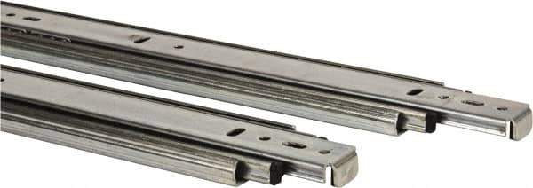 Knape & Vogt - 26" Slide Length, Chrome Box or Vertical File Drawer Slide - 18" Wide, Chrome Finish - Industrial Tool & Supply