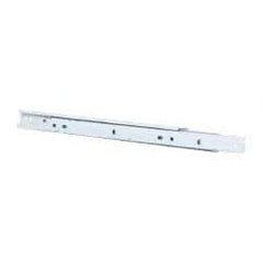 Knape & Vogt - 350mm Slide Length, 262mm Travel Length, Steel Epoxy-Coated Drawer Slide - White Epoxy Finish - Industrial Tool & Supply
