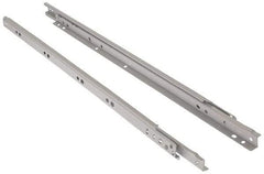 Knape & Vogt - 600mm Slide Length, 450mm Travel Length, Steel Epoxy-Coated Drawer Slide - White Epoxy Finish - Industrial Tool & Supply