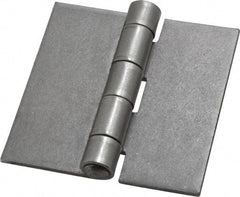 Stanley - 3" Long x 3" Wide, Extra Heavy Full Surface Hinge - Steel, Plain Finish - Industrial Tool & Supply