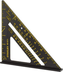Stanley - 6-7/8" Blade Length x 10-1/4" Base Length, Black Finish, Aluminum Layout Tool - 1/8" Graduation - Industrial Tool & Supply