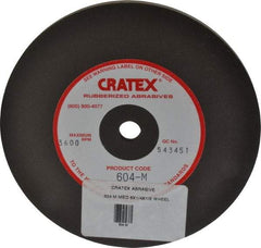 Cratex - 6" Diam x 1/2" Hole x 1/4" Thick, Surface Grinding Wheel - Silicon Carbide, Medium Grade, 3,600 Max RPM, Rubber Bond, No Recess - Industrial Tool & Supply