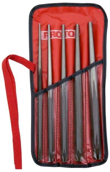 Proto - 5 Piece, 1/8 to 5/16", Drift Punch Set - Hex Shank, Comes in Pouch - Industrial Tool & Supply