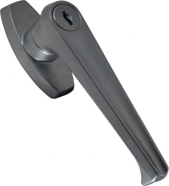 Made in USA - Locking Handle Latch - Polished Chrome Plated - Industrial Tool & Supply