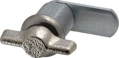 Made in USA - 21/32" Max Thickness, Thumb Turn Panel - Zinc Die Cast Coated - Industrial Tool & Supply