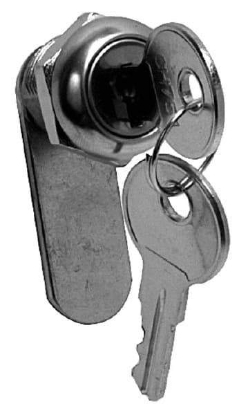 Made in USA - 15/16" Max Thickness, Standard Cam Lock - Polished Brass Finish - Industrial Tool & Supply