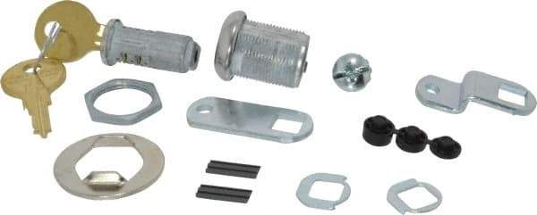 Made in USA - 21/32" Max Thickness, Standard Cam Lock - Stainless Steel Finish - Industrial Tool & Supply