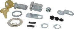 Made in USA - 21/32" Max Thickness, Standard Cam Lock - Stainless Steel Finish - Industrial Tool & Supply