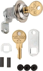 Made in USA - 21/32" Max Thickness, Standard Cam Lock - Stainless Steel Finish - Industrial Tool & Supply