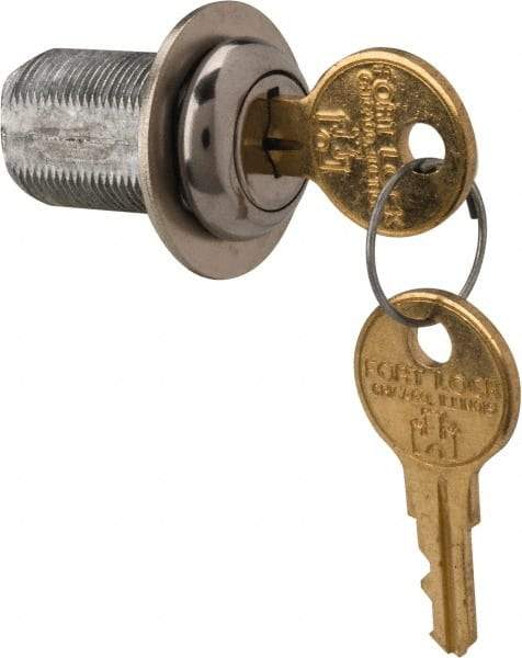 Made in USA - 15/16" Max Thickness, Standard Cam Lock - Stainless Steel Finish - Industrial Tool & Supply