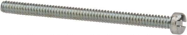 Value Collection - #4-40 UNC, 1-1/2" Length Under Head Slotted Drive Machine Screw - Fillister Head, Grade J82 Steel, Zinc-Plated Finish, Without Washer - Industrial Tool & Supply