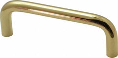 Value Collection - Pulls - Bright Brass Finish, Brass, 3" Center to Center - Industrial Tool & Supply