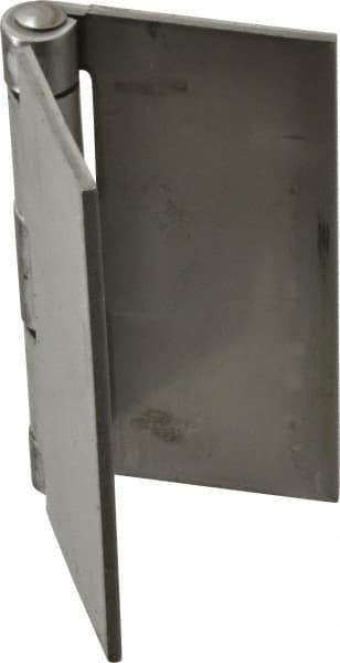 Made in USA - 4" Wide x 1/8" Thick, Blank Butt Hinge - Stainless Steel, Polished Finish - Industrial Tool & Supply