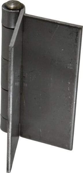 Made in USA - 4" Wide x 1/8" Thick, Blank Butt Hinge - Stainless Steel, Polished Finish - Industrial Tool & Supply