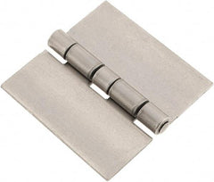Made in USA - 2-1/2" Wide x 0.078" Thick, Blank Butt Hinge - Steel, Plain Finish - Industrial Tool & Supply