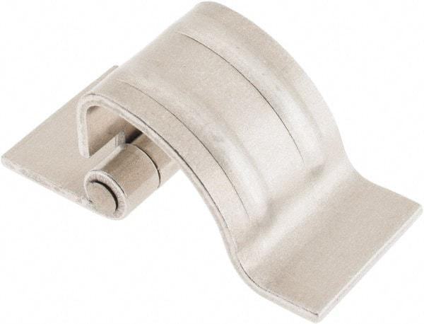 Made in USA - 1-1/4" Wide x 0.09" Thick, Concealed Hinge - Aluminum, Plain Finish - Industrial Tool & Supply
