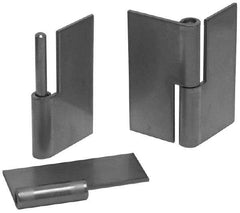 Made in USA - 1.87" Wide x 0.075" Thick, Slip Joint Hinge - Steel, Plain Finish - Industrial Tool & Supply