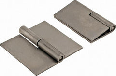 Made in USA - 2-1/2" Wide x 0.09" Thick, Slip Joint Hinge - Steel, Plain Finish - Industrial Tool & Supply