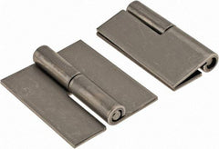 Made in USA - 1.68" Wide x 0.075" Thick, Slip Joint Hinge - Stainless Steel, Plain Finish - Industrial Tool & Supply