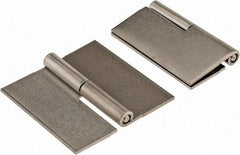 Made in USA - 2-1/2" Wide x 0.075" Thick, Slip Joint Hinge - Stainless Steel, Plain Finish - Industrial Tool & Supply