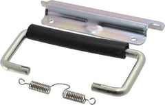 Value Collection - Full Plate Chest Handle with 90° Stop - 5-1/4" Wide x 3-1/4" High, Zinc Plated - Industrial Tool & Supply
