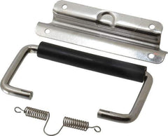 Value Collection - Full Plate Chest Handle with 90° Stop - 5-1/4" Wide x 3-1/4" High, Polished - Industrial Tool & Supply